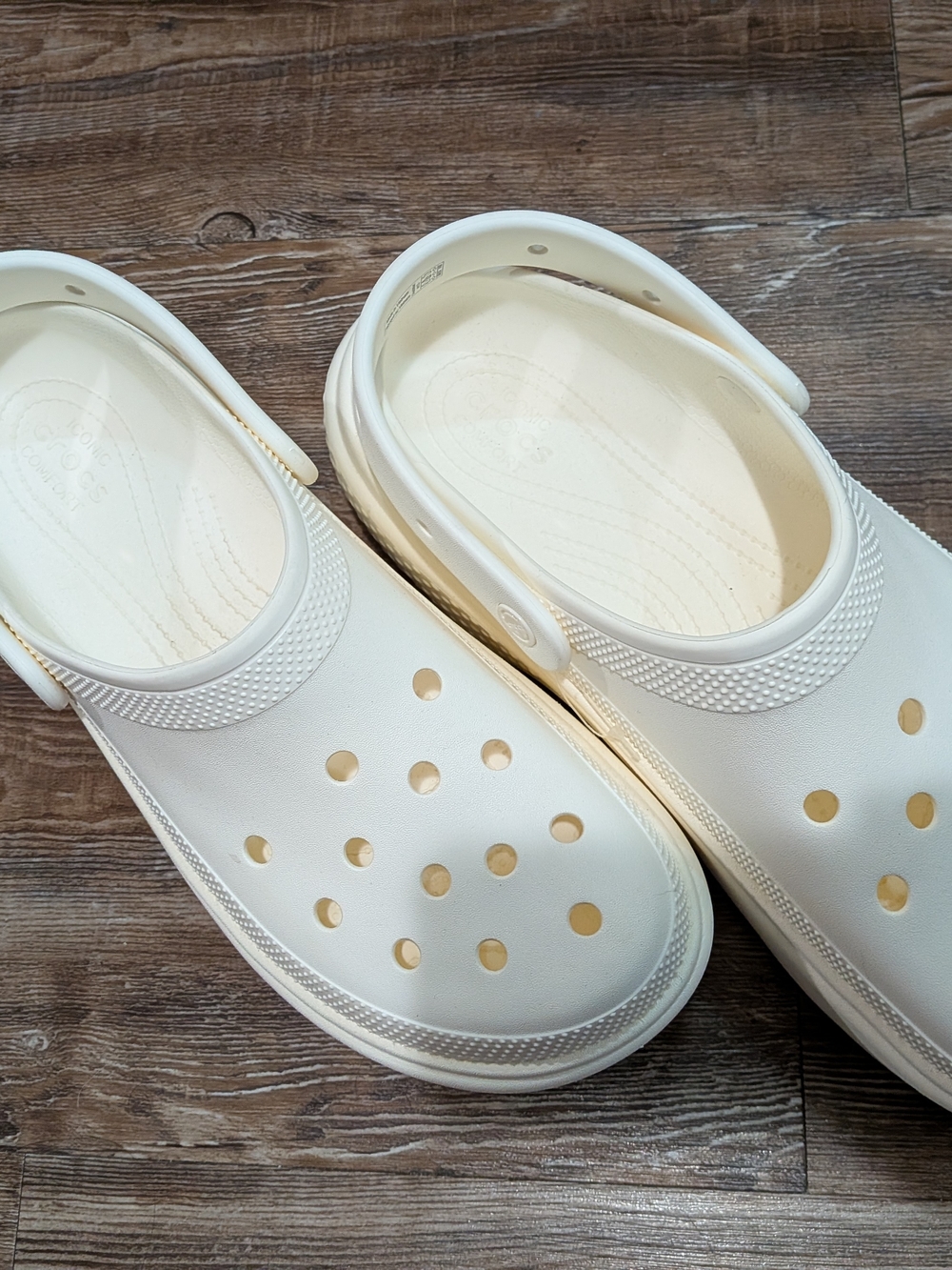 CROCS Mens White Platform Clogs with Heel Strap Size 13 - Picture 6 of 6